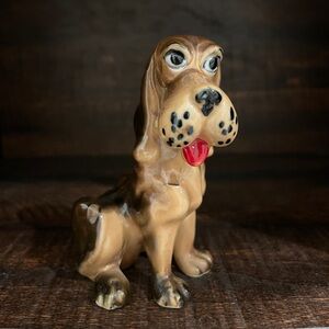 Vintage Basset Hound Figurine - Brown